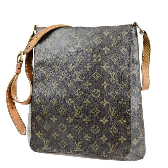 LOUIS VUITTON Musette Shoulder Bag Monogram Leather Brown France M51256 31SJ562 - Picture 1 of 14